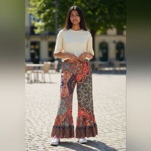 Umgee Vibrant Patchwork Maxi Skirt
